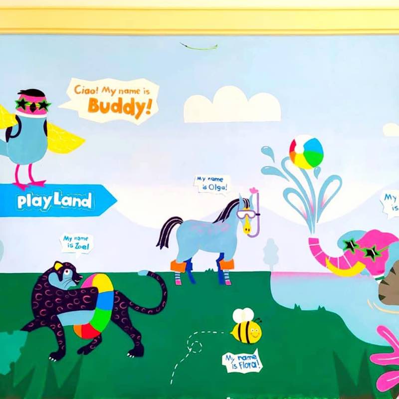 Murales realizzati per l'acquapark "Playland"
