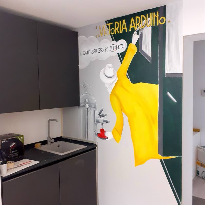 Realizzazione grafica in zona relax per lo studio notarile Israel-Terrenghi