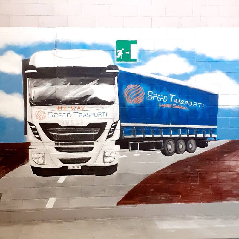 Murales alla SpeedTrasporti