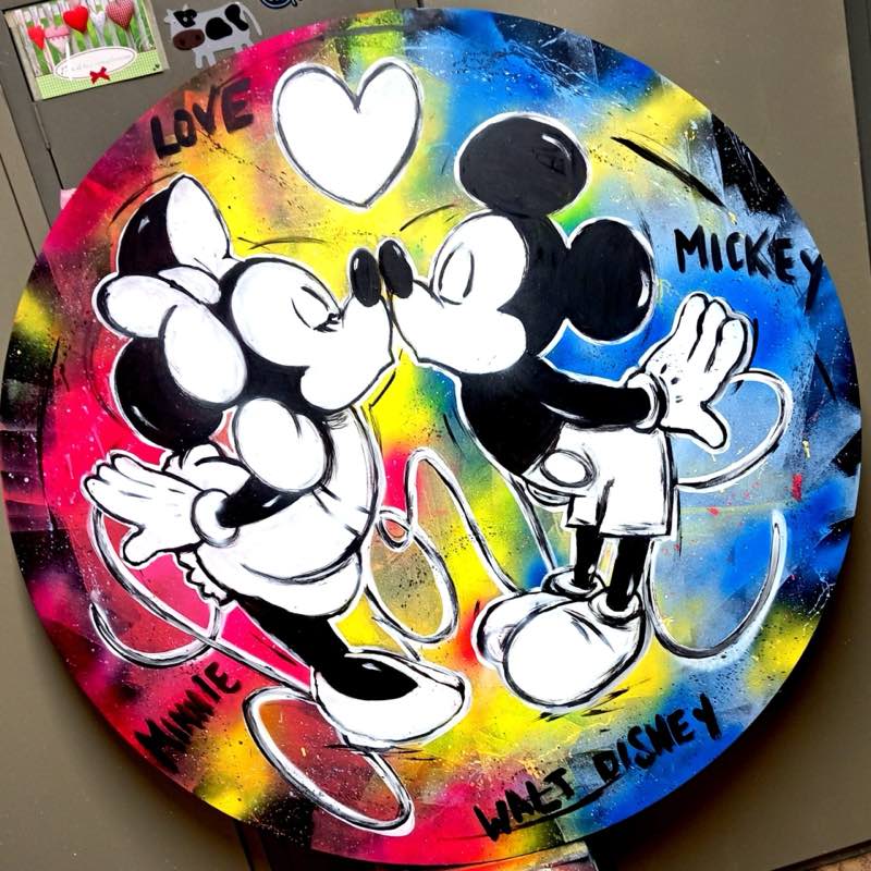 Tavolo restaurato in stile POPART