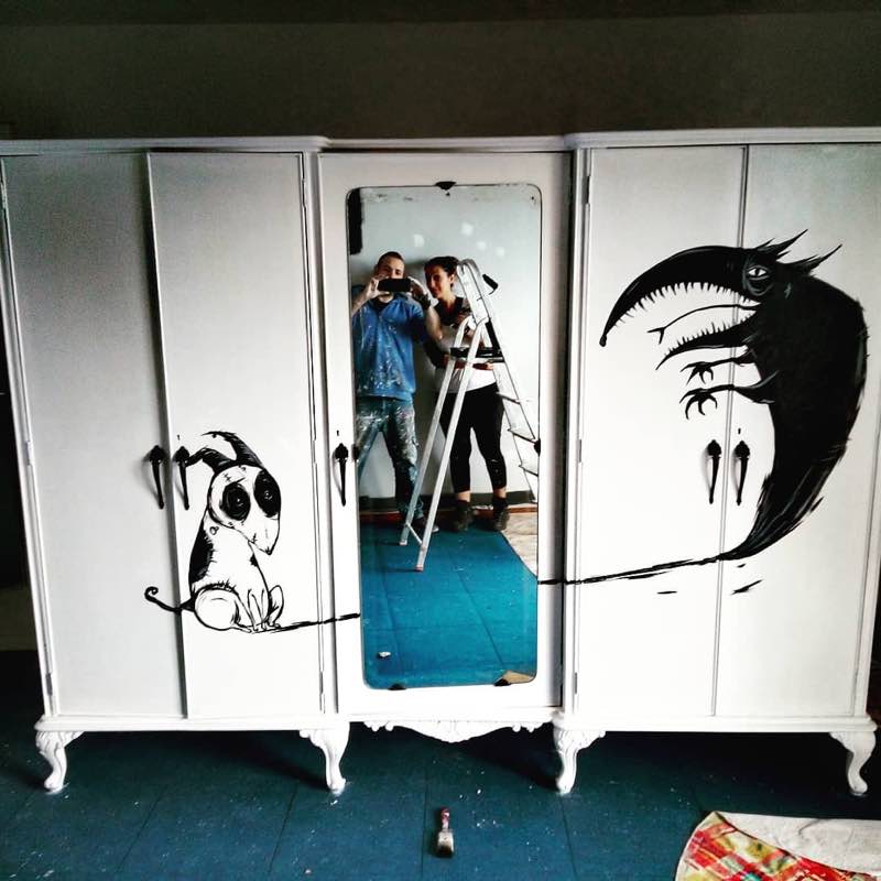 Armadio decorato "Tim Burton"