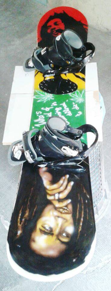 Snowboard "Bob Marley"