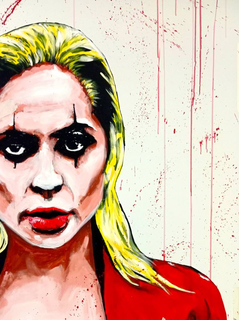 Pannello Harley Quinn per vetrina negozio