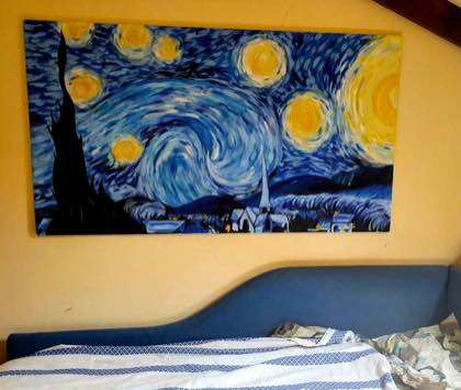 Pannello con riproduzione di Van Gogh